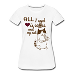 All I need is Coffee and my Cat Women’s Premium T-Shirt - white