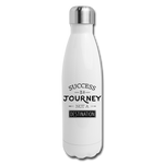Success is a Journey not a Destination Insulated Stainless Steel Water Bottle - white