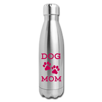 DOG MOM Insulated Stainless Steel Water Bottle - silver