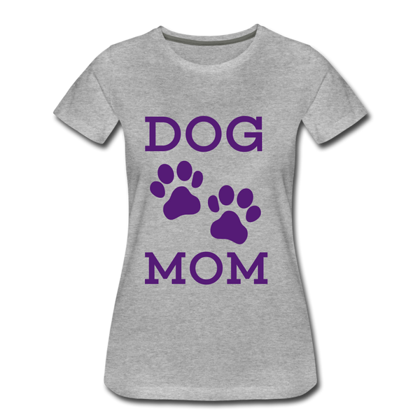 Dog Mom Women’s Premium T-Shirt - heather gray