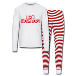 BAH HUMBUG Unisex Christmas Pajama Set - white/red stripe