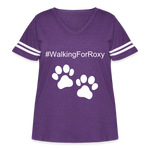 Walking for Roxy Women's Curvy Vintage Sport T-Shirt - vintage purple/white