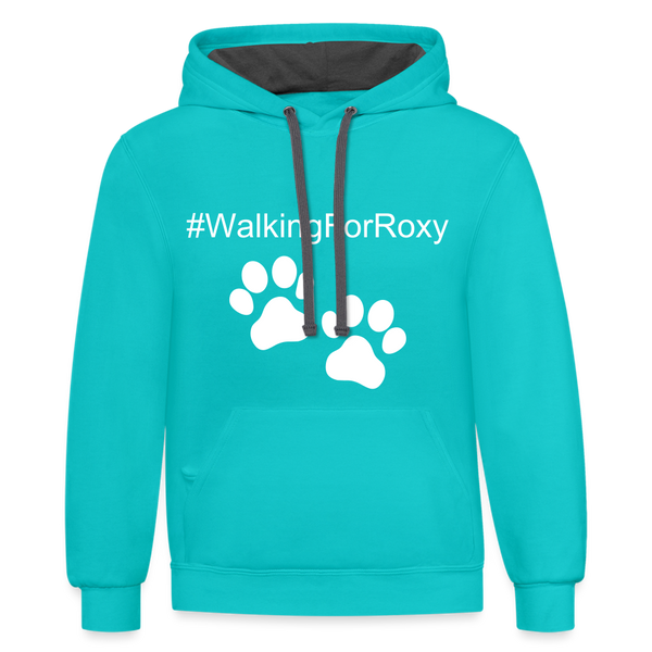 Walking for Roxy Unisex Contrast Hoodie - scuba blue/asphalt