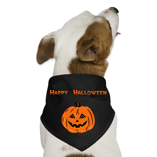 Happy Halloween Pet Dog Bandana - black