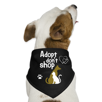 Adopt Don't Shop Pet Dog Bandana - black