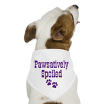 Pawsatively Spoiled Pet Dog Bandana - white