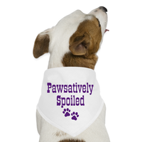 Pawsatively Spoiled Pet Dog Bandana - white