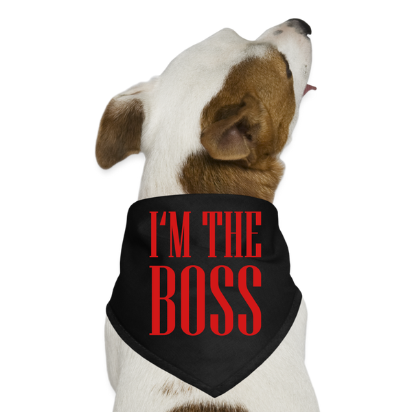 I'm the Boss Pet Dog Bandana - black
