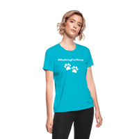 Walking For Roxy Women's Moisture Wicking Performance T-Shirt - turquoise