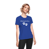 Walking For Roxy Women's Moisture Wicking Performance T-Shirt - royal blue