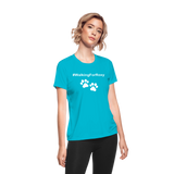 Walking For Roxy Women's Moisture Wicking Performance T-Shirt - turquoise