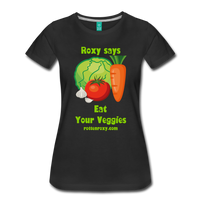 Women’s Eat Your Veggies Premium T-Shirt Sizes S, M, L, XL, 2XL, 3XL - black