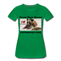 Green Bean Queen Women’s Premium T-Shirt - kelly green