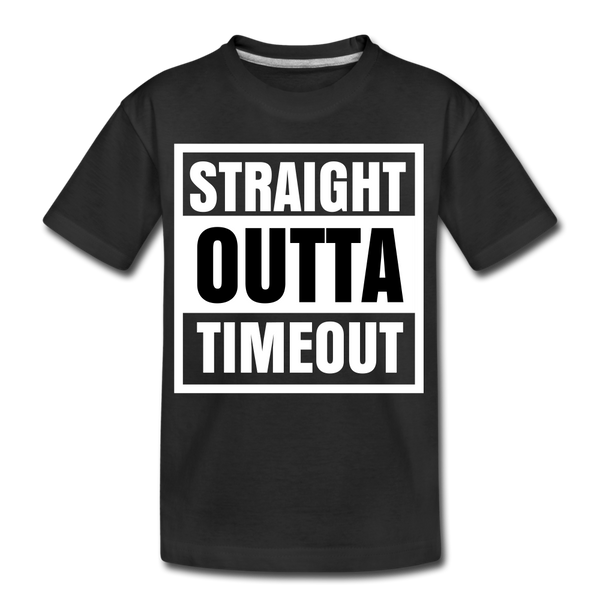 Straight Outta Timeout Kids' Premium T-Shirt - black