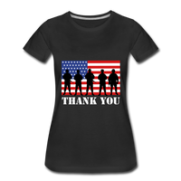 Thank You American Flag Patriotic Women’s Premium T-Shirt - black