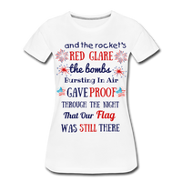 Rockets Red Glare Patriotic Women’s Premium T-Shirt - white