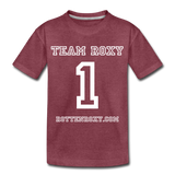 Team Roxy Kids' Premium T-Shirt - heather burgundy