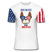 Dog Bless America Stars & Stripes T-Shirt - white