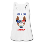 Dog Bless America Women's Flowy Tank Top by Bella - white