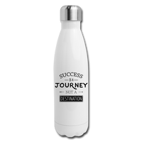 Success is a Journey not a Destination Insulated Stainless Steel Water Bottle - white