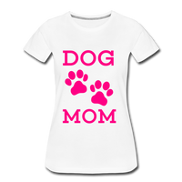 Dog Mom Women’s Premium T-Shirt - white