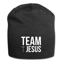 Team Jesus Soft Knit Jersey Beanie - charcoal grey