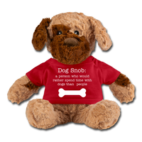 Dog Snob Stuffed Animal - red
