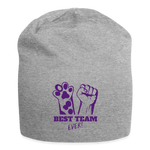 Best Team Ever Gray Soft Jersey Knit Beanie - heather gray