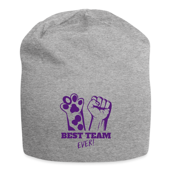 Best Team Ever Gray Soft Jersey Knit Beanie - heather gray