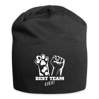 Best Team Ever Black Soft Jersey Knit Beanie - black