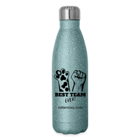 Turquoise Glitter Team Roxy Insulated Stainless Steel Water Bottle - turquoise glitter