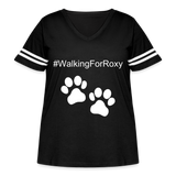 Walking for Roxy Women's Curvy Vintage Sport T-Shirt - black/white