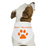 Happy Halloween Paw Print Pet Dog Bandana - white