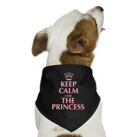 Keep Calm I am The Princess Pet Dog Bandana - black