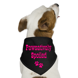 Pawsatively Spoiled Pet Dog Bandana - black