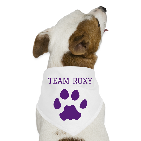 Team Roxy Pet Dog Bandana - white