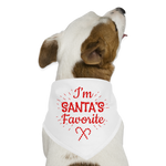 I'm Santa's Favorite Christmas Pet Dog Bandana - white
