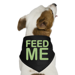 Feed Me Pet Dog Bandana - black