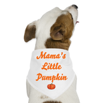Mamas Little Pumpkin Halloween Pet Dog Bandana - white